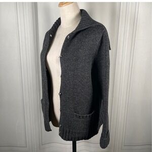 Vintage Paraphrase 100% Lambswool Charcoal Gray Cardigan Jacket –‎ Petite Medium